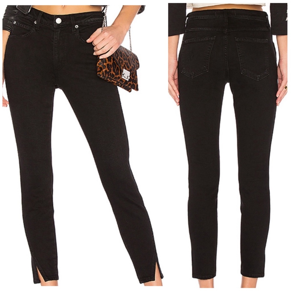 AMO Women’s High Rise Twist Black‎ Magic Jeans Size 24